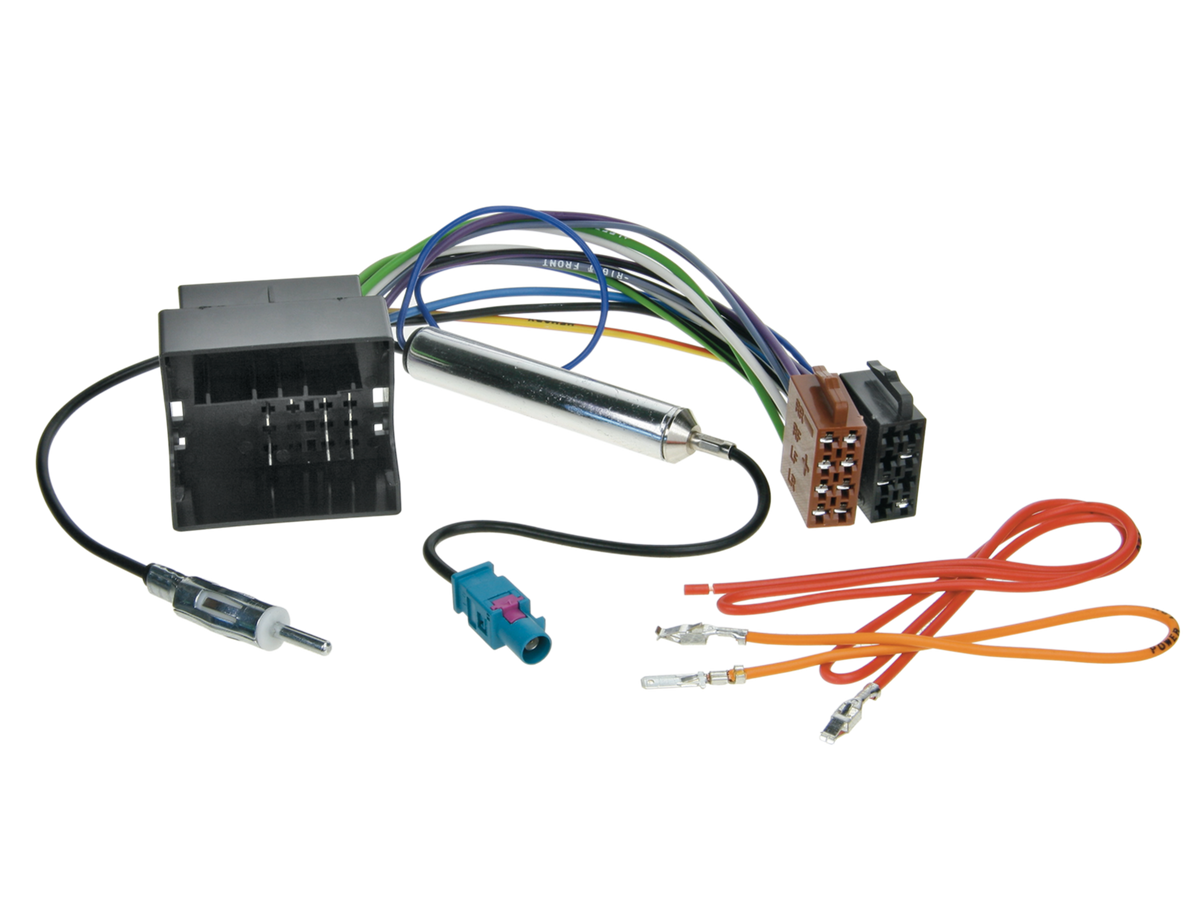 ACV 1324-46 ISO-adapterkabel för Audi/Seat/Skoda/VW, Quadlock–Fakra/DIN
