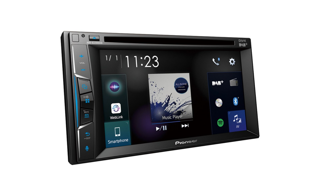 Pioneer AVH-A3200DAB, Bilstereo med CD/DVD, USB, iPod och 6,2-tums skärm