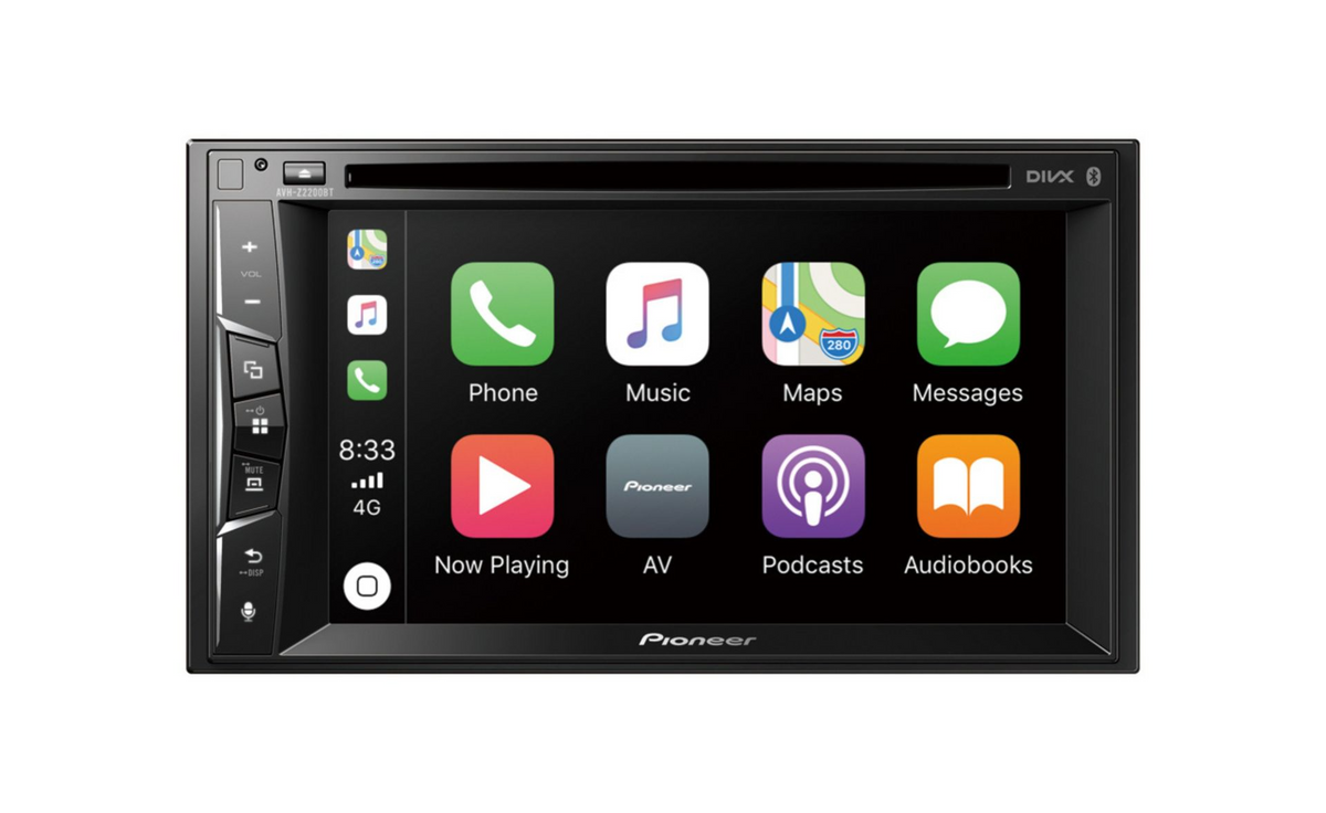 Pioneer AVH-Z2200BT, Bilstereo med CD/DVD, USB, Bluetooth, 6,2-tums skärm och CarPlay