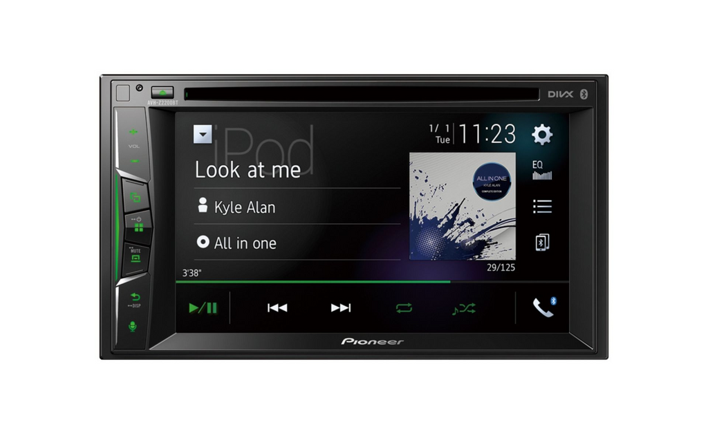 Pioneer AVH-Z2200BT, Bilstereo med CD/DVD, USB, Bluetooth, 6,2-tums skärm och CarPlay