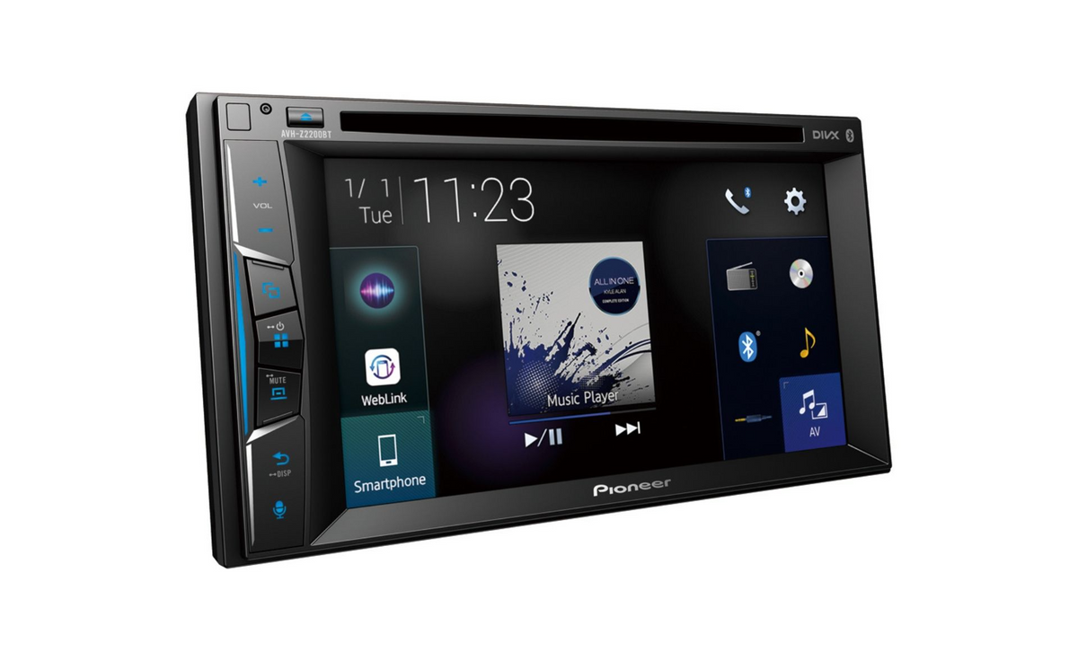 Pioneer AVH-Z2200BT, Bilstereo med CD/DVD, USB, Bluetooth, 6,2-tums skärm och CarPlay