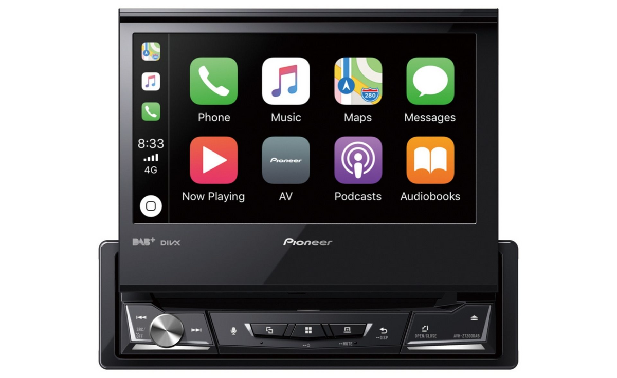 Pioneer AVH-Z7200DAB, Bilstereo med 7-tums skärm, CD/DVD, USB, Bluetooth, DAB och CarPlay