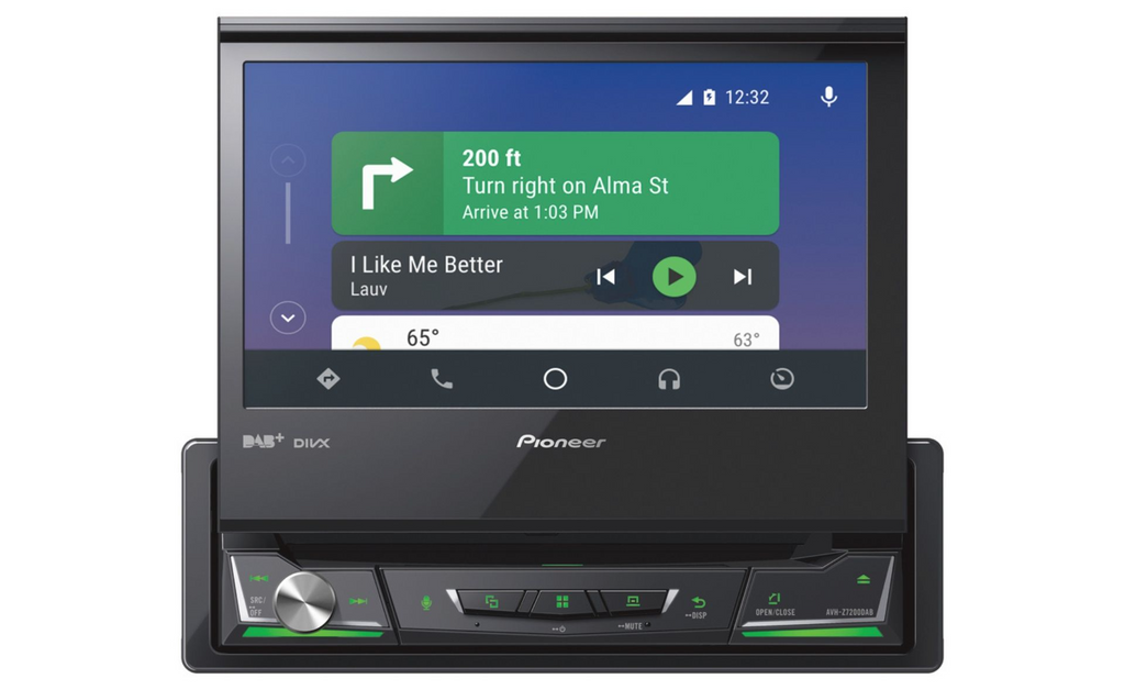 Pioneer AVH-Z7200DAB, Bilstereo med 7-tums skärm, CD/DVD, USB, Bluetooth, DAB och CarPlay