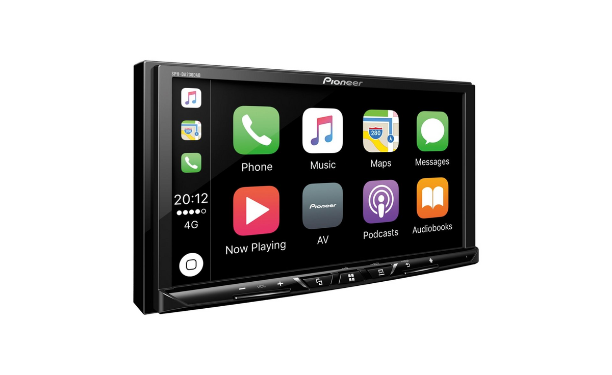 Pioneer SPH-DA230DAB, Bilstereo med Bluetooth, DAB, CarPlay och Android Auto