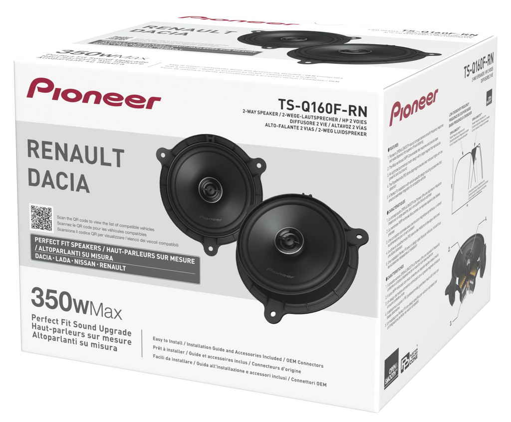 Pioneer TS-Q160F-RN, Fordonsanpassade högtalare för Renault