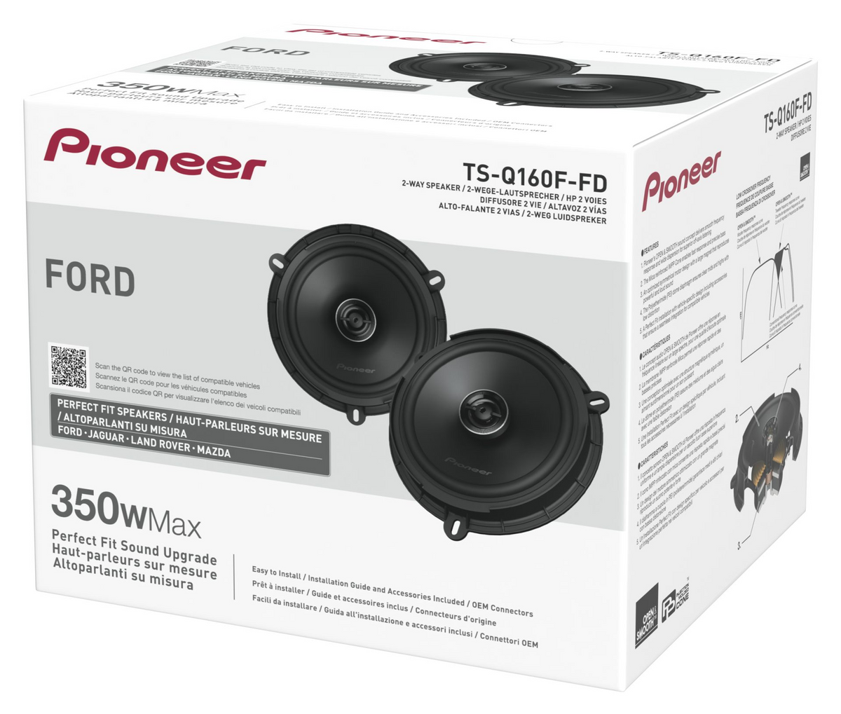 Pioneer TS-Q160F-FD, Fordonsanpassade högtalare för Ford