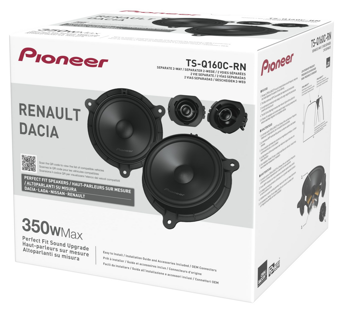 Pioneer TS-Q160C-RN, Fordonsanpassat komponentkit för Renault