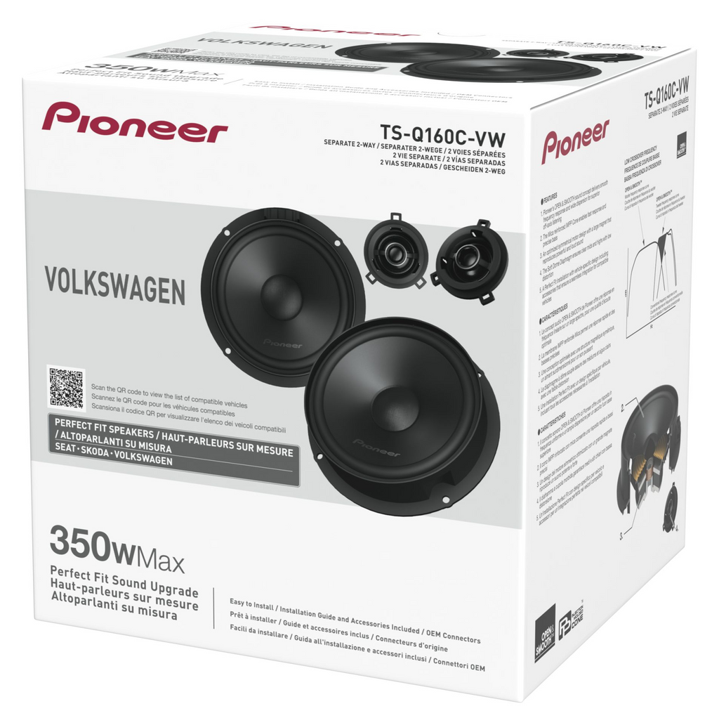 Pioneer TS-Q160C-VW, Fordonsanpassat komponentkit för Volkswagen