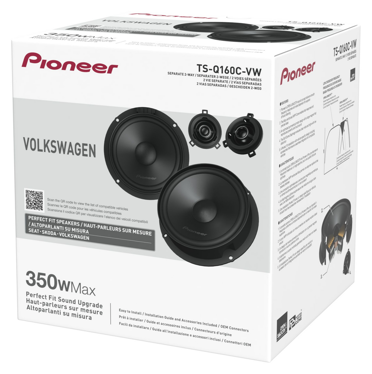 Pioneer TS-Q160C-VW, Fordonsanpassat komponentkit för Volkswagen