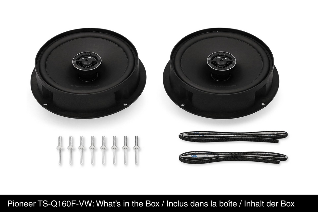 Pioneer TS-Q160F-VW, Fordonsanpassade högtalare för Volkswagen