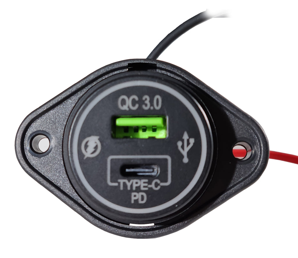 FOUR Connect 4-600163 vattentätt 12/24 V USB-uttag