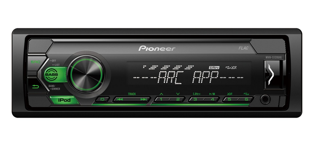 Pioneer MVH-S120UBG, Bilstereo med USB, AUX och 4 × 50 W