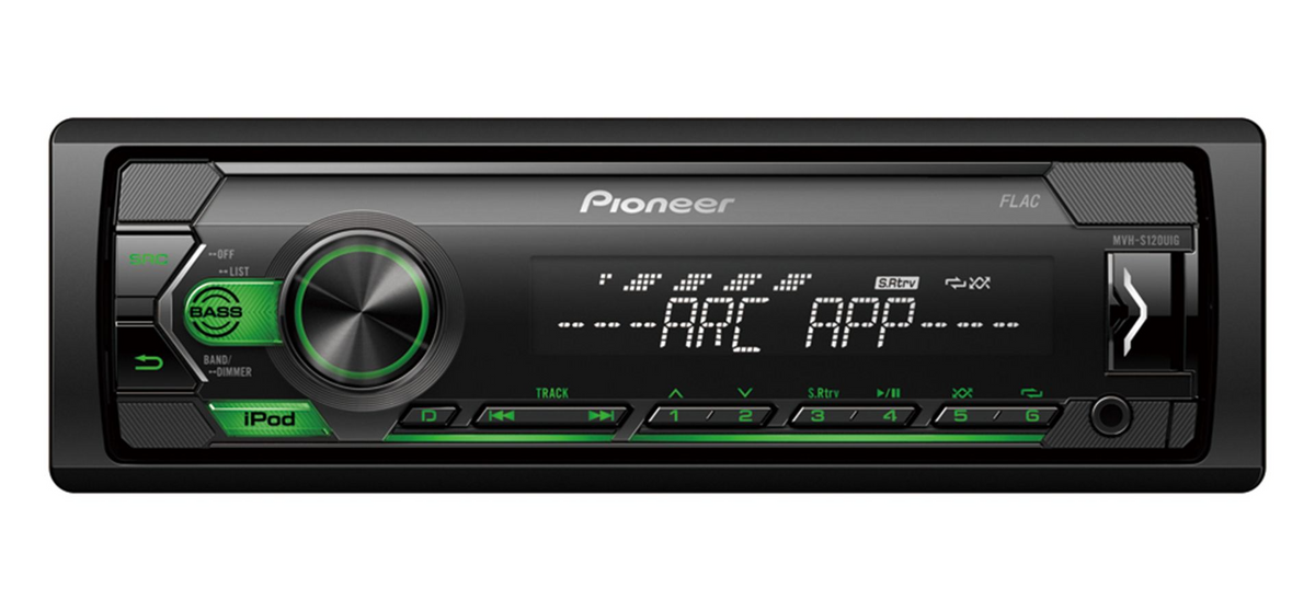 Pioneer MVH-S120UBG, Bilstereo med USB, AUX och 4 × 50 W