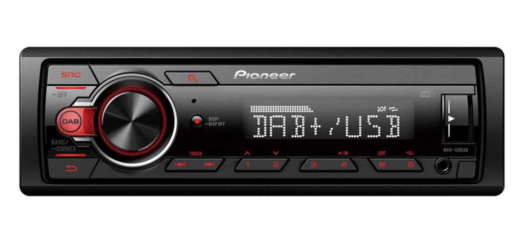 Pioneer MVH-130DAB, Bilstereo med DAB, USB, Android och kort chassi