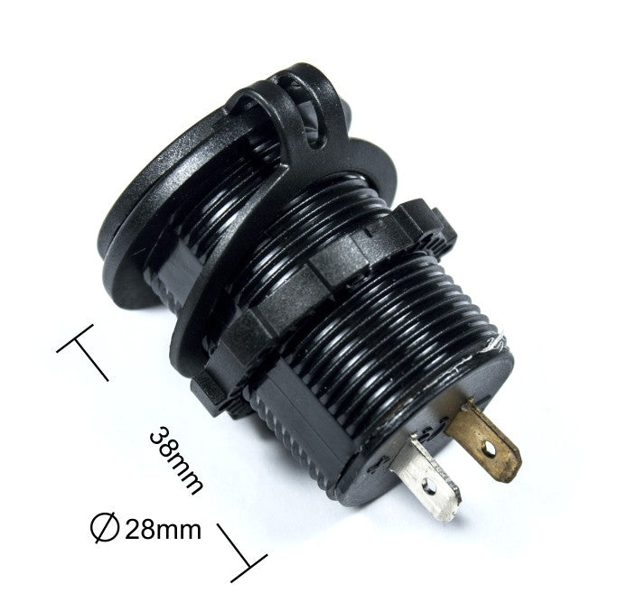FOUR Connect 4-600156 vattentät dubbel USB-laddare med spänningsvisning