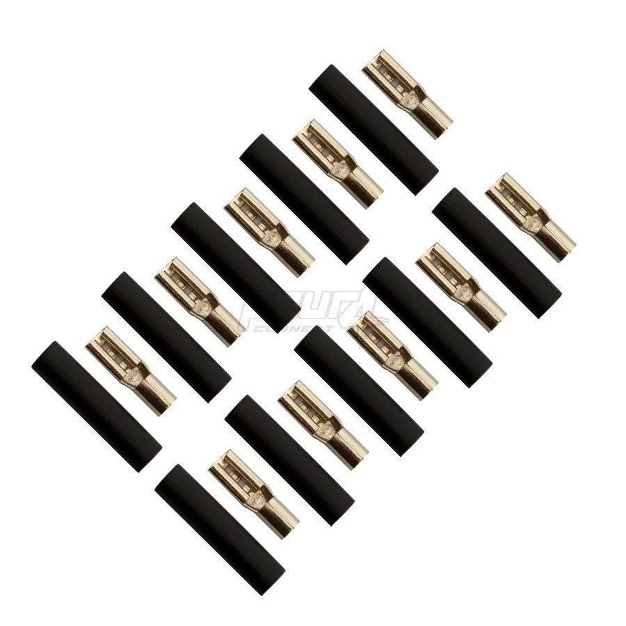 4Connect 4-690732 flatstiftshylsa för 2,5 mm² kabel, 2,8 mm bred, svart, 10 st