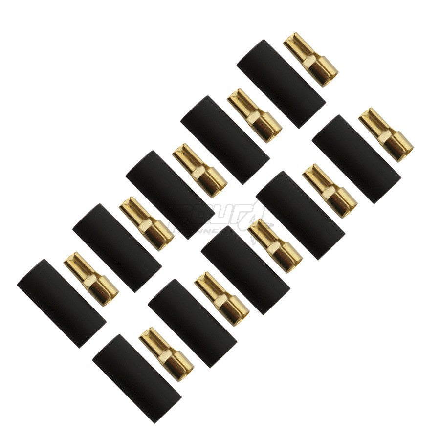 4Connect 4-690733 flatstiftshylsa för 6,0 mm² kabel, 2,8 mm bred, svart, 10 st