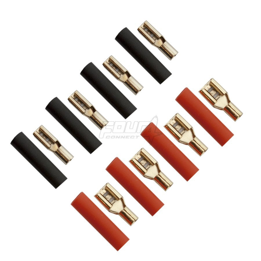 4Connect 4-690752 flatstiftskabelskor 2,5 mm² – 2 × 2,8 mm och 2 × 4,8 mm röda samt svarta