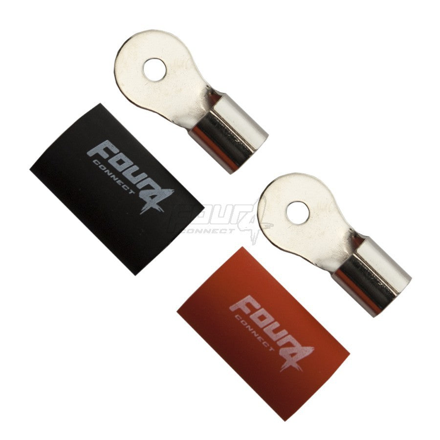 4Connect 4-690912 M4-ringkabelskor för 20 mm², 1 röd och 1 svart