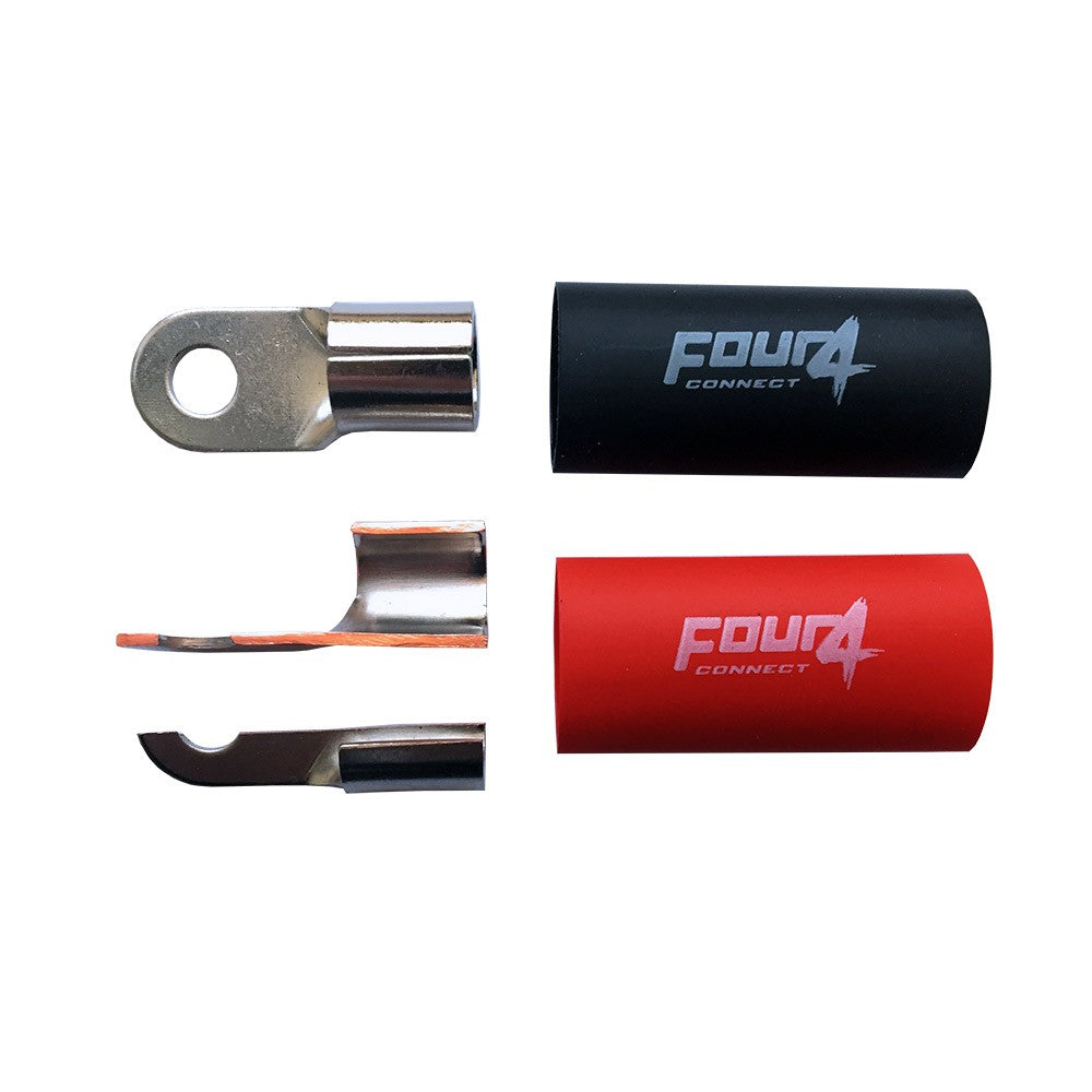 4Connect 4-690914 M6-ringkabelskor för 20 mm², 1 röd och 1 svart