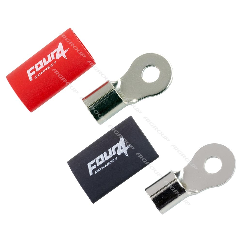 4Connect 4-690914 M6-ringkabelskor för 20 mm², 1 röd och 1 svart