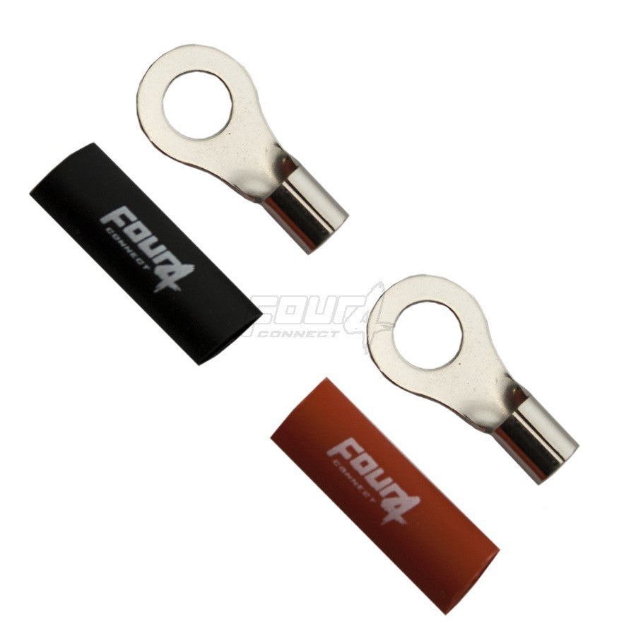 4Connect 4-690917 M8-ringkabelskor för 10 mm², 1 röd och 1 svart