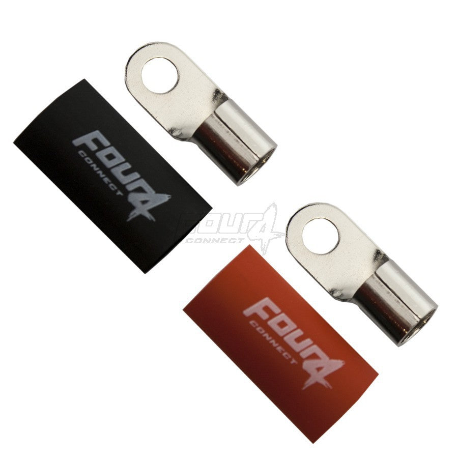 4Connect 4-690919 M8-ringkabelskor för 35 mm², 1 röd och 1 svart