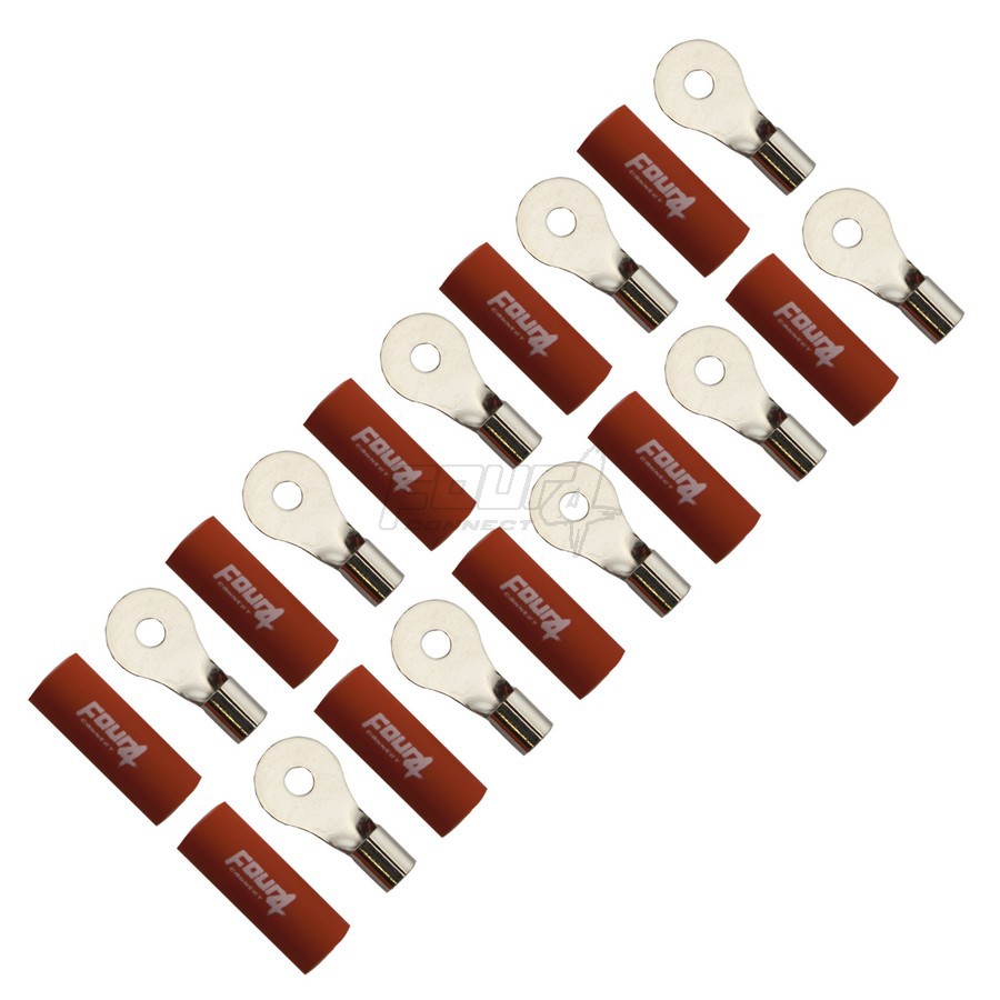 4Connect 4-690931 M4-ringkabelskor för 10 mm², 10 st röda