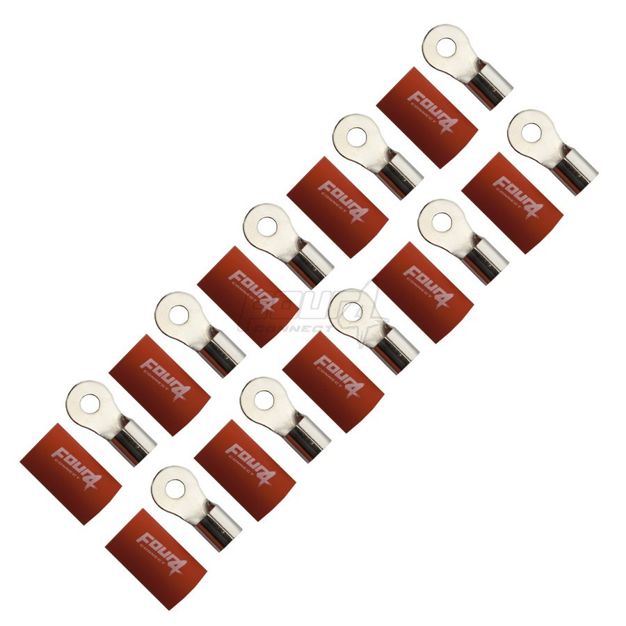 4Connect 4-690934 M6-ringkabelskor för 20 mm², 10 st röda