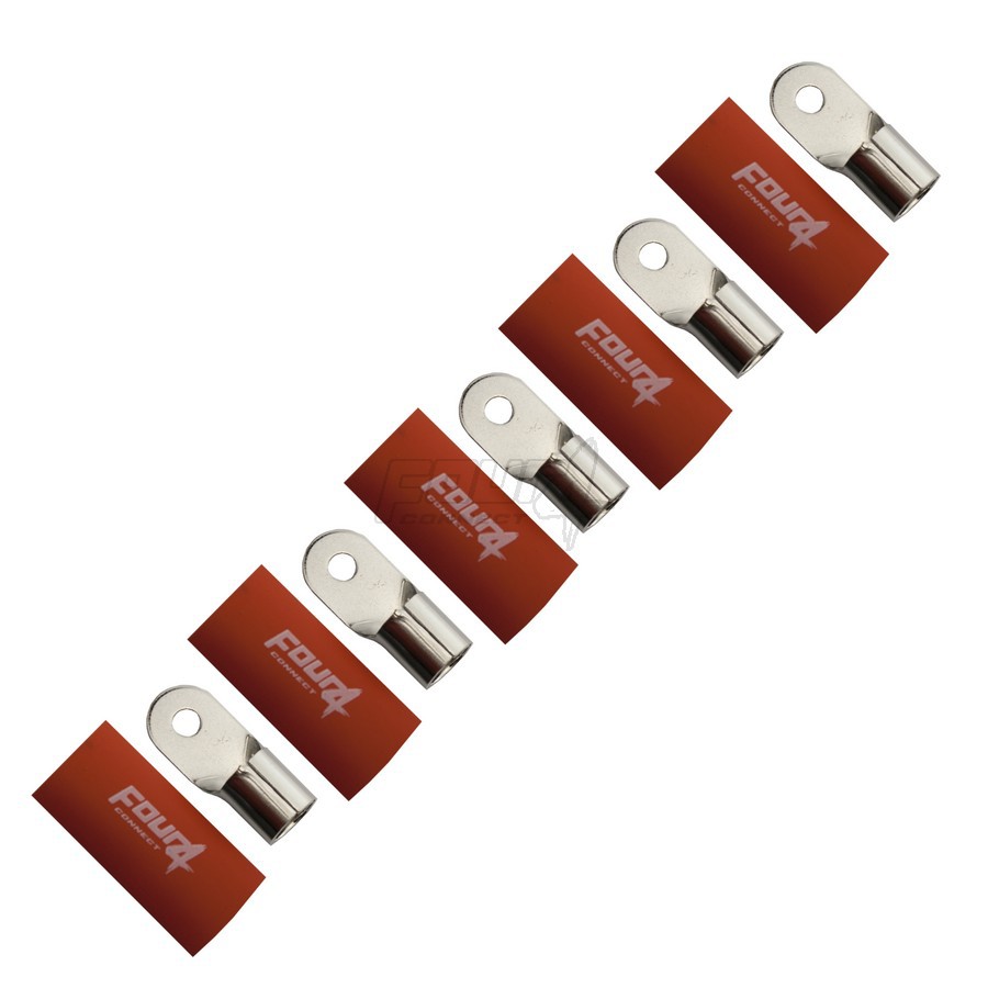 4Connect 4-690936 M6-ringkabelskor för 50 mm², 5 st röda