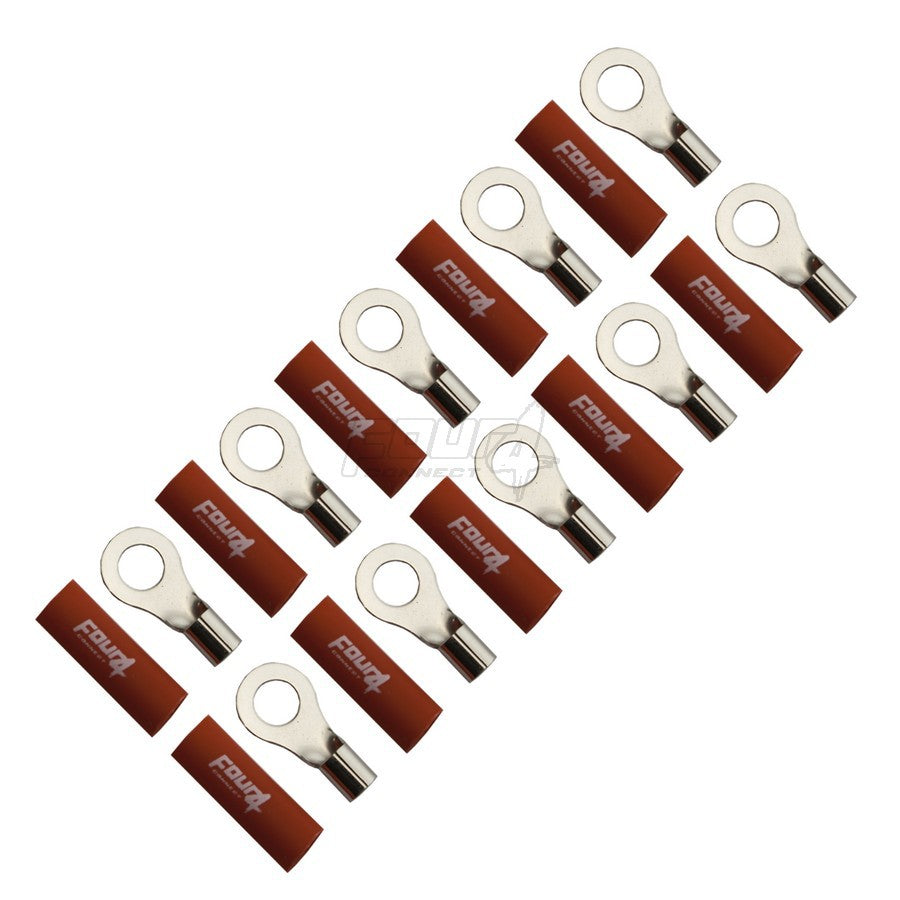 4Connect 4-690941 M8-ringkabelskor för 10 mm², 10 st röda