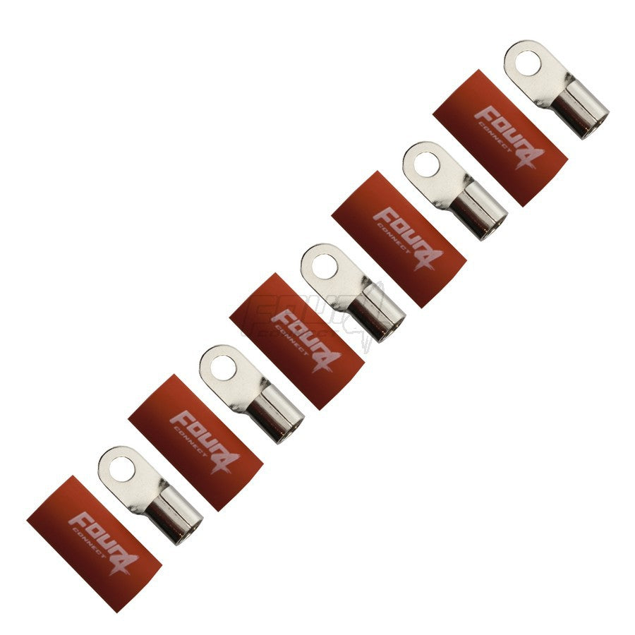 4Connect 4-690943 M8-ringkabelskor för 35 mm², 5 st röda