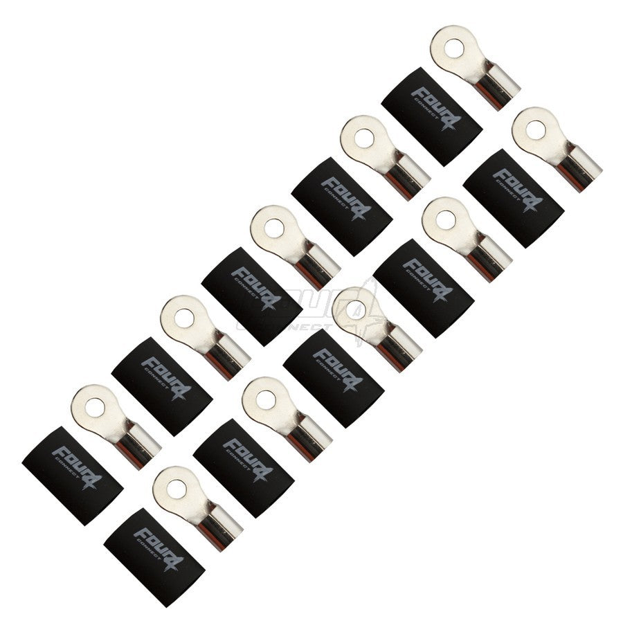 4Connect 4-690954 M6-ringkabelsko för 20 mm², 10 st svarta