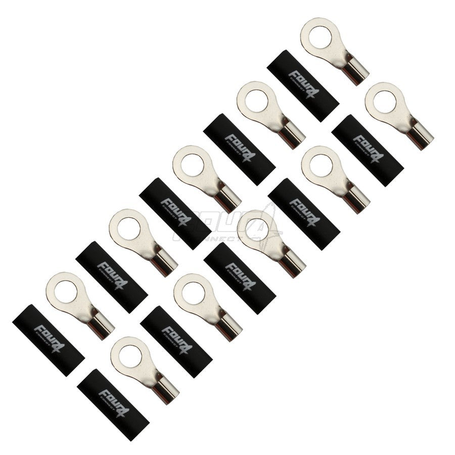4Connect 4-690961 M8-ringkabelsko för 10 mm², 10 st svarta