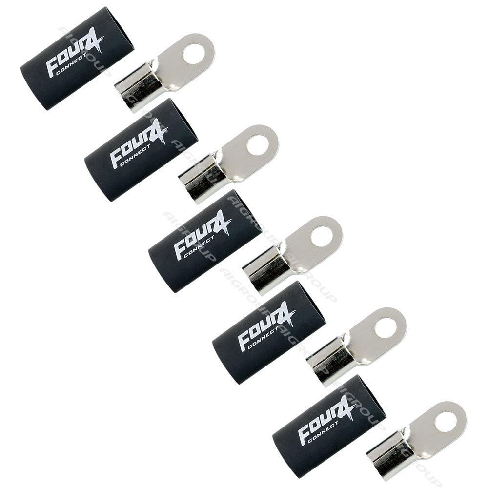 4Connect 4-690963 M8-ringkabelsko för 35 mm², 5 st svarta