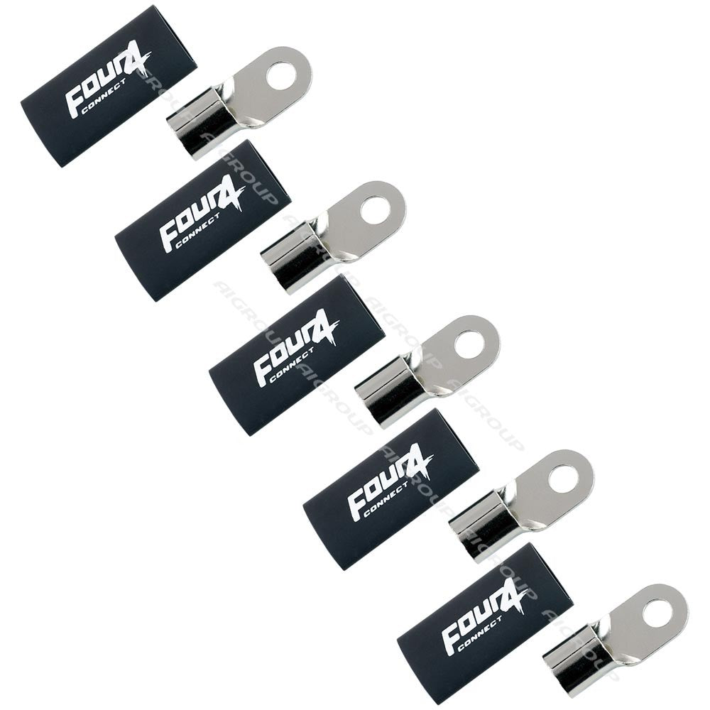 4Connect 4-690964 M8-ringkabelsko för 50 mm², 5 st svarta