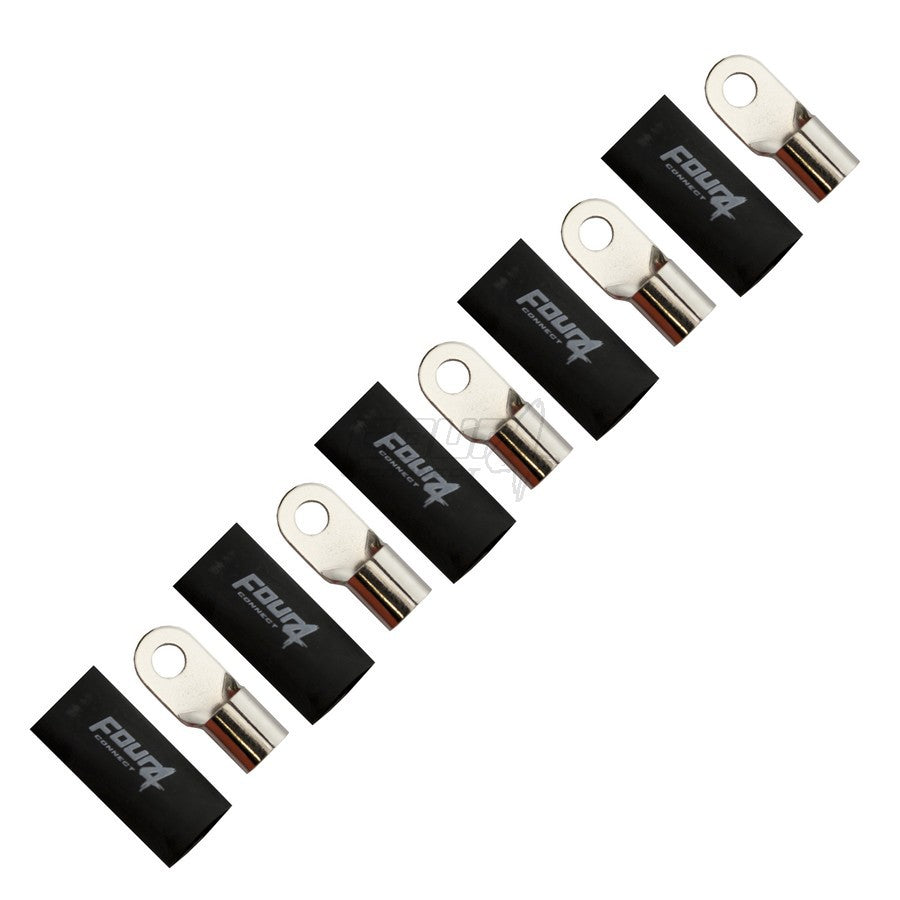 4Connect 4-690964 M8-ringkabelsko för 50 mm², 5 st svarta