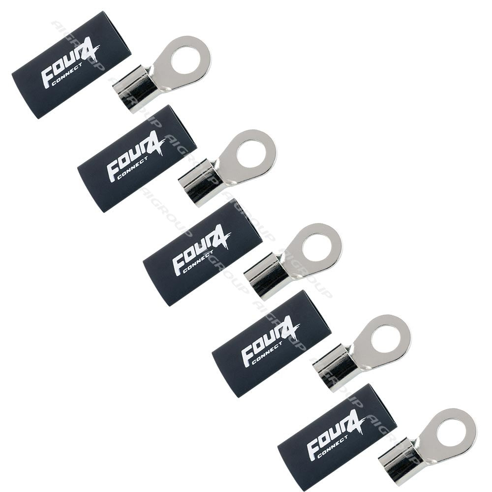 4Connect 4-690968 M12-ringkabelsko för 50 mm², 5 st svarta