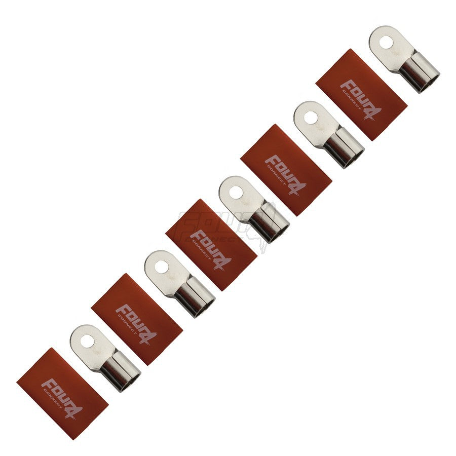 4Connect 4-690974 M8-ringkabelsko för 70–100 mm², 5 st röda