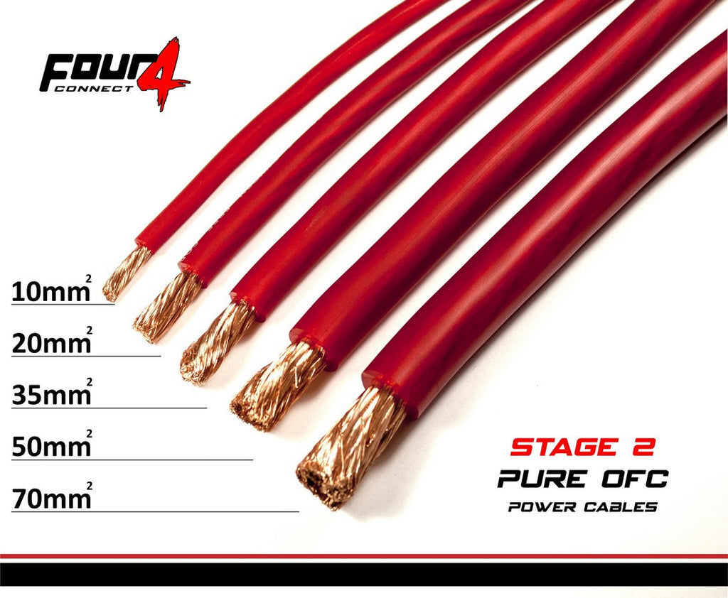 4CONNECT 4-800219 STAGE2 70 mm² röd OFC-strömkabel 18 m