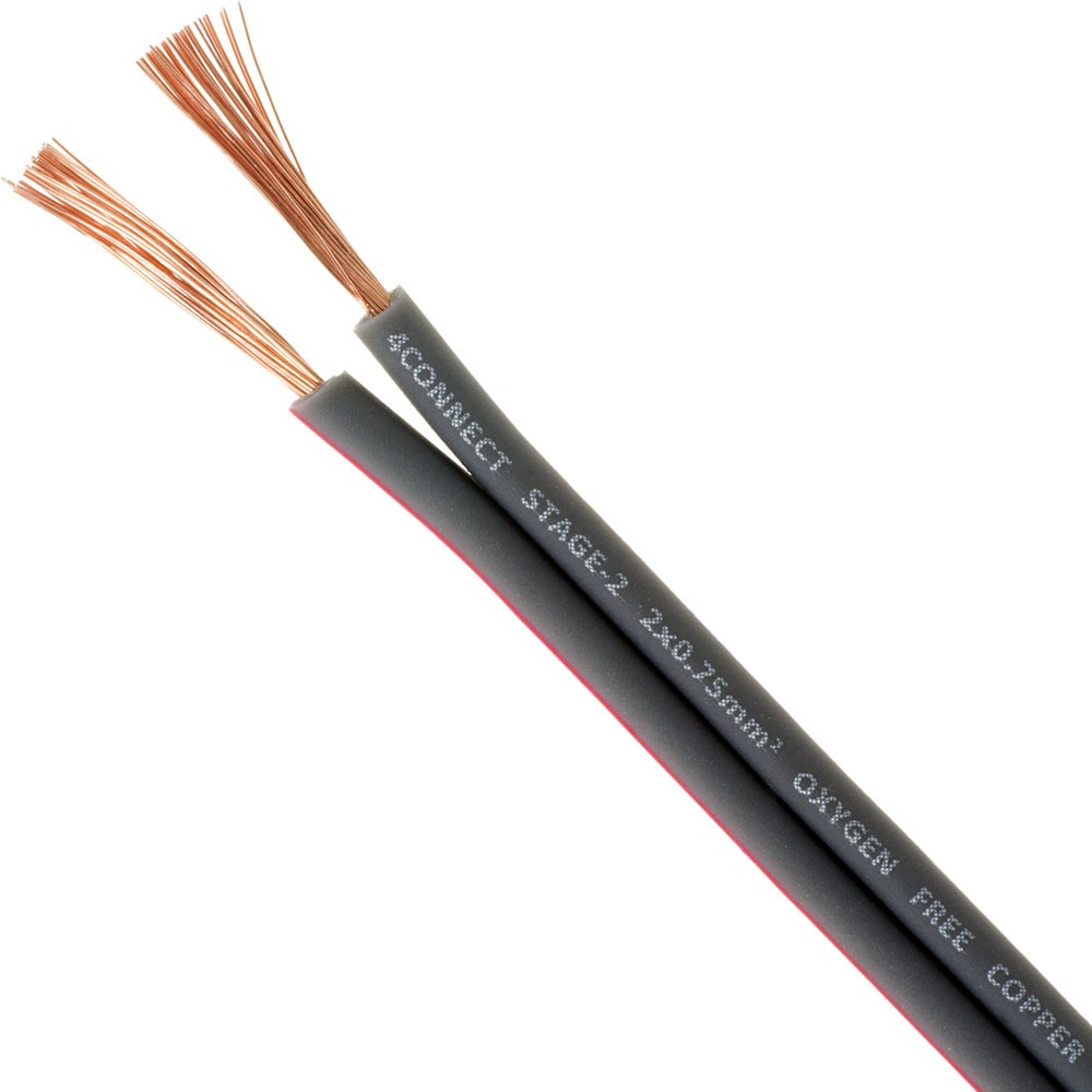 4Connect 4-800239 STAGE 2 OFC-högtalarkabel 2x0,75 mm² 250 m