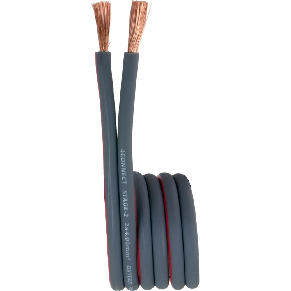 4Connect 4-800242 STAGE 2 OFC-högtalarkabel 2x4 mm² 100 m