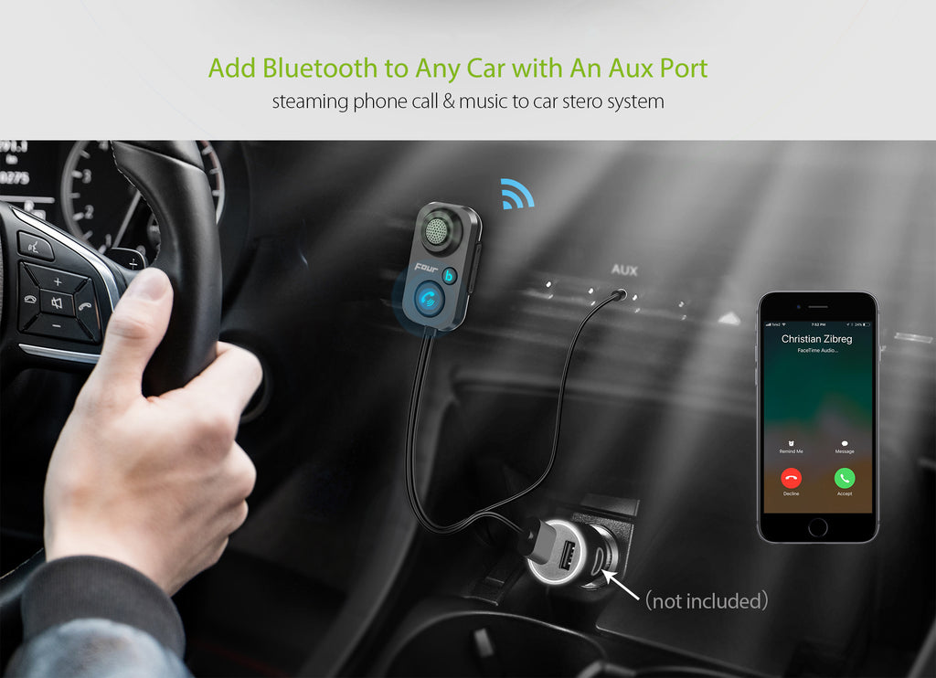 FOUR Bluetooth-handsfree och ljudmottagare för bil