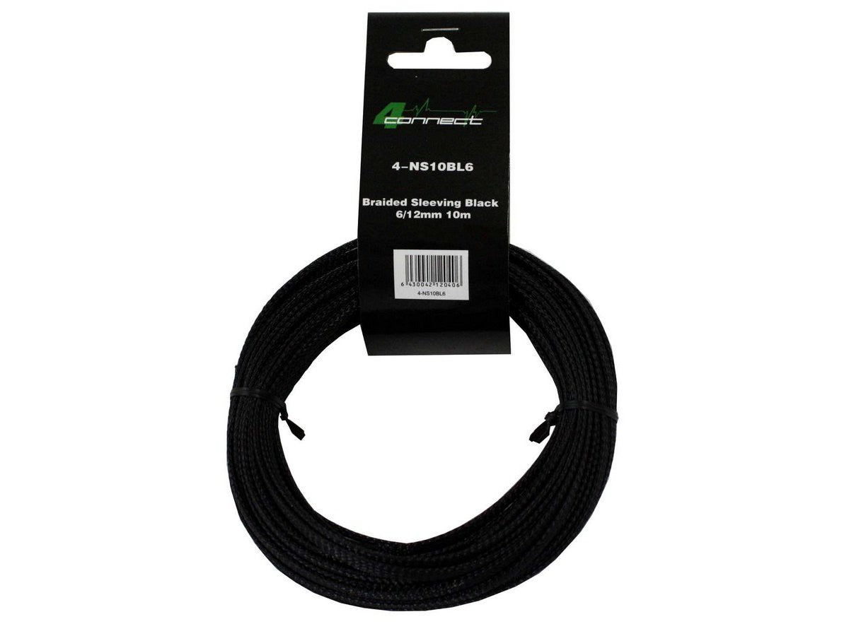 4Connect 4-NS10BL6 svart nylonstrumpa 6/12 mm, 10 m