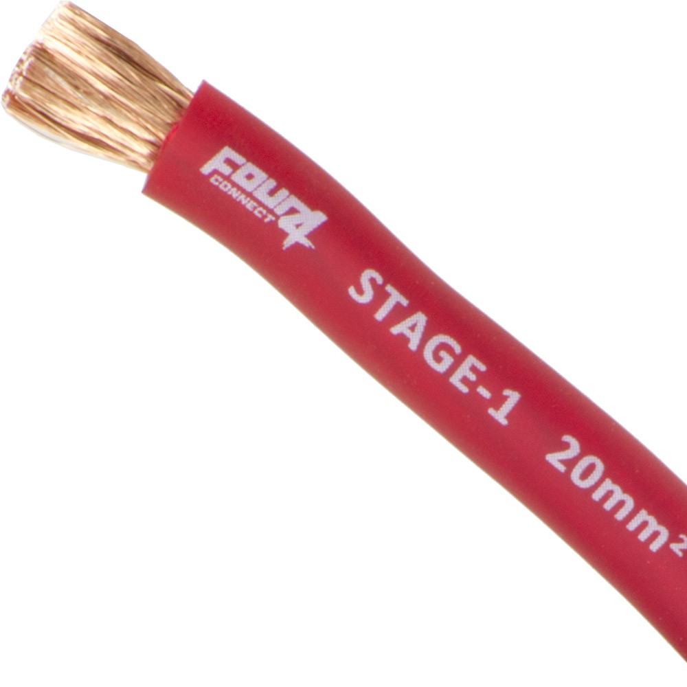 4Connect 4-PC20P strömkabel 20 mm² röd 50 m