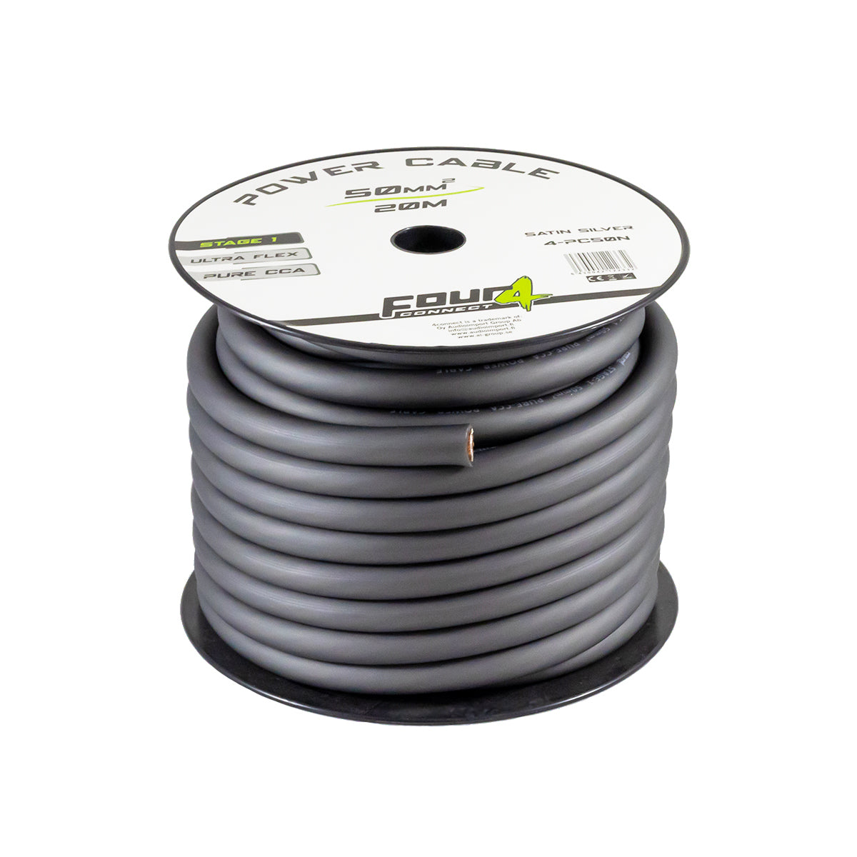 4Connect 4-PC50N strömkabel 50 mm² mörkgrå 20 m
