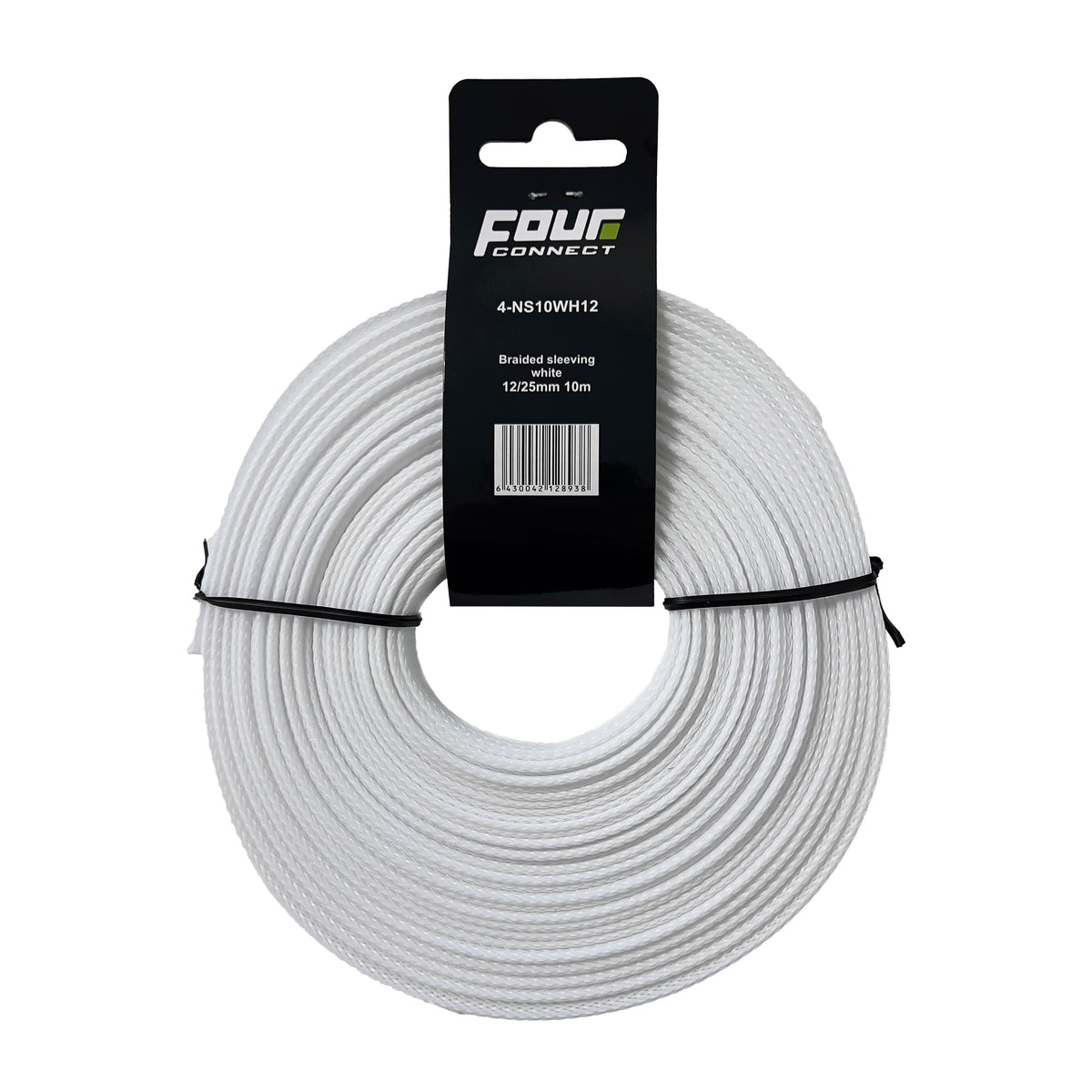 FOUR Connect 4-NS10WH12 nylonstrumpa vit 12/25 mm 10 m