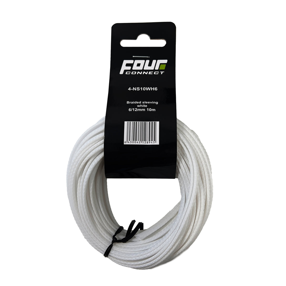 FOUR Connect 4-NS10WH6 nylonstrumpa vit 6/12 mm 10 m
