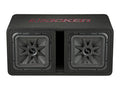 Kicker 45DL7R122, L7R dubbla 12-tums (30 cm) subwoofrar i basreflexlåda, 2 ohm
