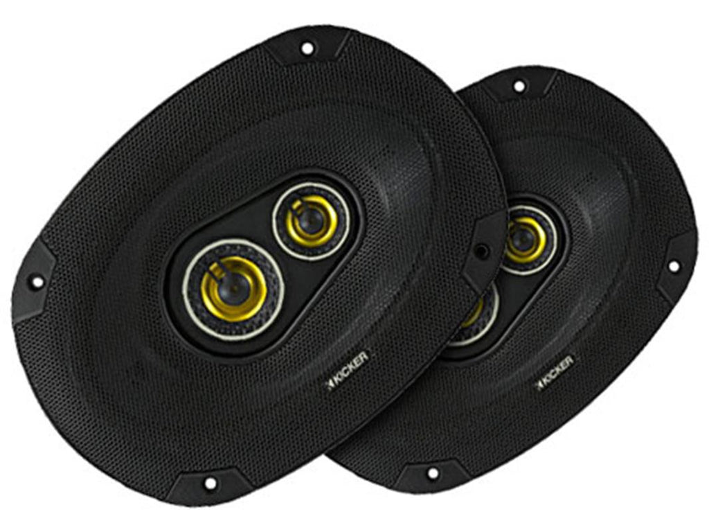 Kicker 46CSC6934, 6x9-tums 3-vägs koaxialhögtalare (160x230 mm), 4 ohm, RoHS-kompatibla